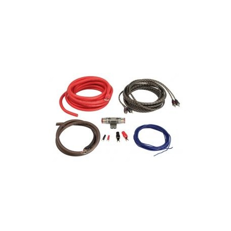 KIT CABLE RCA + CABLE ALIM 20MM2 + PORTE FUSIBLE + FUSIBLE + 4 COSSES