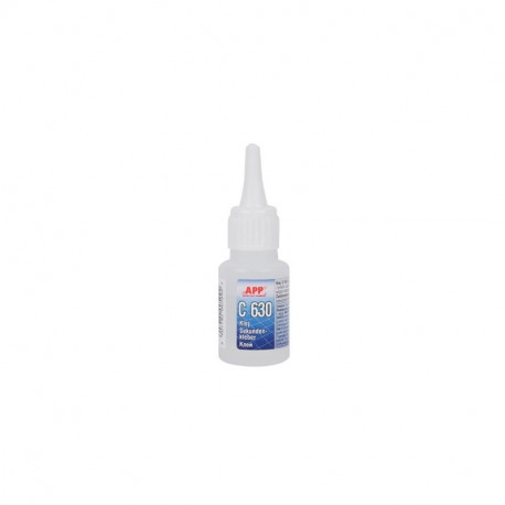 APP C 630 Cyanoacrylate glue pour caoutchouc, plastique et EPDM 20ml