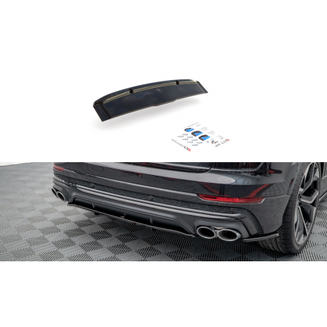 CENTRAL ARRIERE SPLITTER (AVEC UNE BARRE VERTICALE) AUDI SQ8 MK1 CENTRAL ARRIERE SPLITTER (AVEC UNE BARRE VERTICALE) AUDI SQ8 MK1