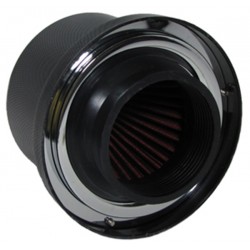 Filtre à air sport Flow Jet avec adaptateur 60/65 / 70mm carbone