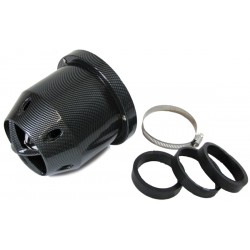 Filtre à air sport Flow Jet avec adaptateur 60/65 / 70mm carbone