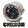 Manométre température d'huile 52mm Look carbone