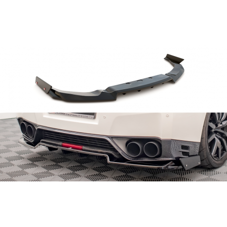 CENTRAL ARRIERE SPLITTER + FLAPS NISSAN GTR R35 FACELIFT