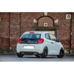 Tablier arrière noir y compris garnitures d'échappement en aluminium