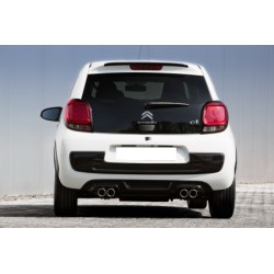 Tablier arrière noir pour système d'échappement duplex