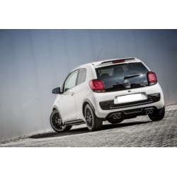 Tablier arrière noir pour système d'échappement duplex