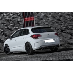 Tablier arrière look carbone avec découpe pour système duplex Citroën C4 2010-2018