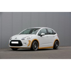 Jupes latérales noir brillant Citroën C3 série III 2009-2017