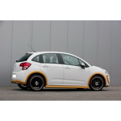 Jupes latérales noir brillant Citroën C3 série III 2009-2017