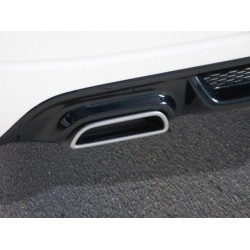 Tablier arrière noir y compris garnitures d'échappement en aluminium Peugeot 108 de 07/2014