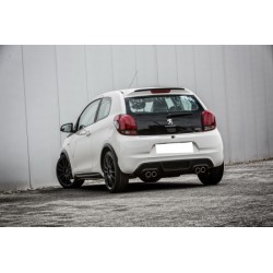 Tablier arrière pour système d'échappement duplex noir Peugeot 108 de 07/2014