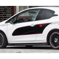 jupes latérales noir brillant Peugeot 208 2012-2019