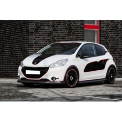 jupes latérales look carbone Peugeot 208 2012-2019