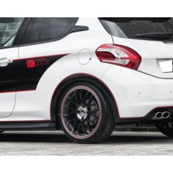 Passages de roue avant et arrière noir Peugeot 208 2012-2019