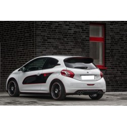 Tablier arrière pour système d'échappement duplex noir brillant Peugeot 208 2012-2019