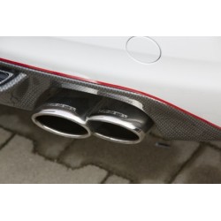 Tablier arrière pour système d'échappement duplex look carbone Peugeot 208 2012-2019