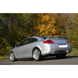 Tablier arrière pour système d'échappement duplex avec support de plaque d'immatriculation pour 407 Coupé 2004-2011