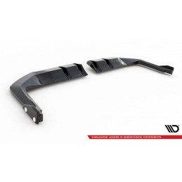 Central Arriere Splitter (avec une barre verticale) V.1 + Flaps Honda Civic Type-R Mk 11 