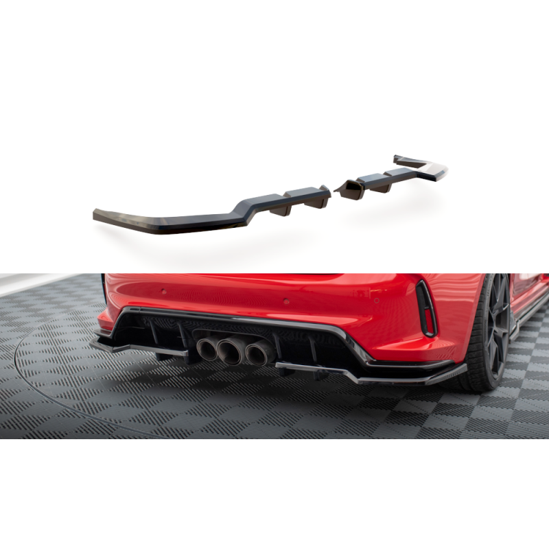 Central Arriere Splitter (avec une barre verticale) V.1 Honda Civic Type-R Mk 11 