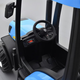 Tracteur électrique pour enfants New Holland T7 12v avec remorque C