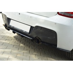 CENTRAL ARRIÈRE SPLITTER BMW 1 F20/F21 M-POWER (AVEC BARRES VERTICALES)